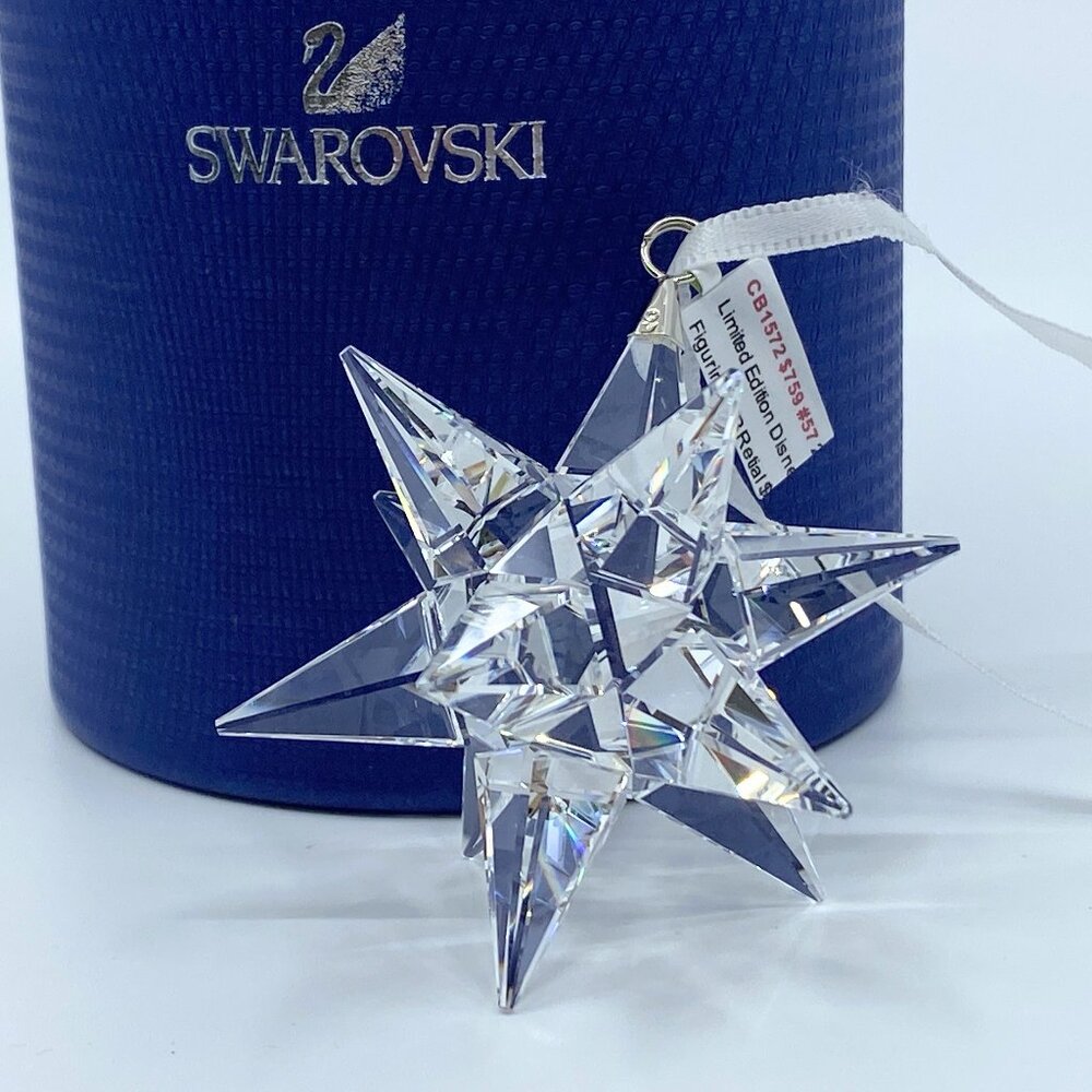Swarovski Crystal Clear 3D Star Christmas Holiday Ornament #5064257 S151